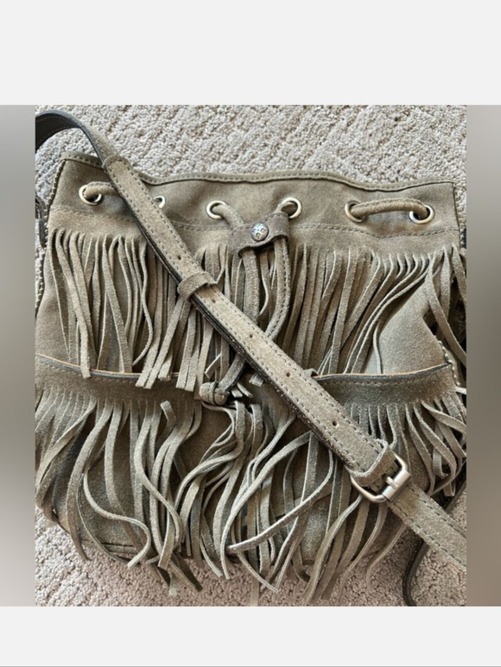 Patricia Nash Bronte Fringe Bucket / Crossbody Bag
